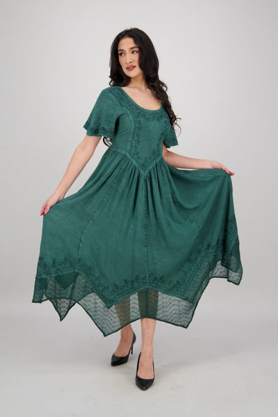 Renaissance Cap-Sleeved Dress ~ 3 Sizes