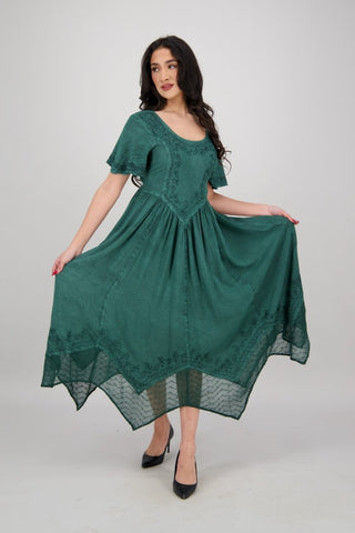 Renaissance Cap-Sleeved Dress ~ 3 Sizes