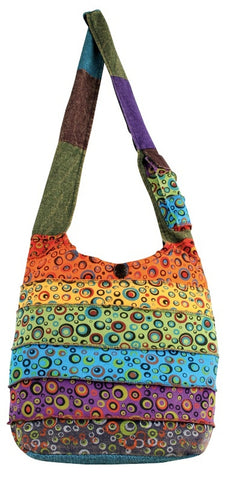 Patchwork Stripes Cotton Sling Bag