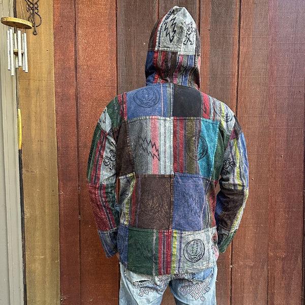 Patchwork Hoodie ~ Grateful Dead Motifs