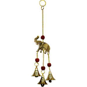 Brass Bell Chimes ~ Elephant with Rudraska