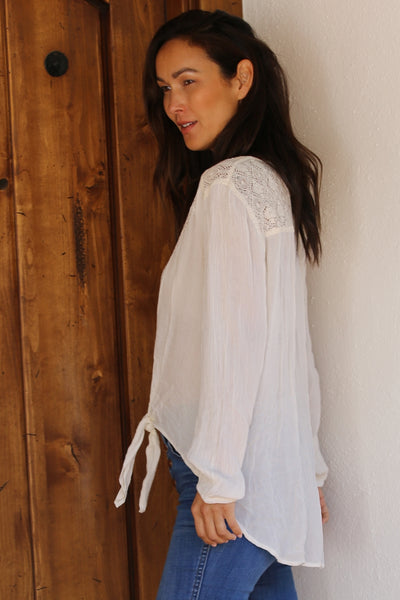 Beautiful Embroirdered Blouse ~ Antique White