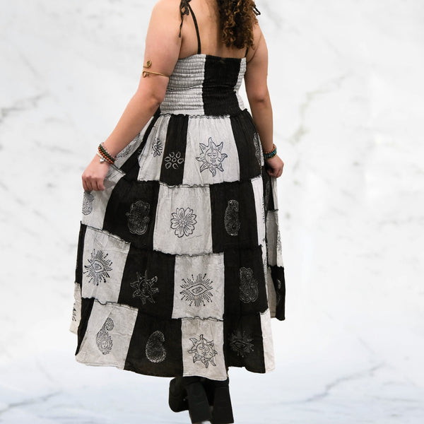 Fabulous Patchwork Dress ~ Black & White