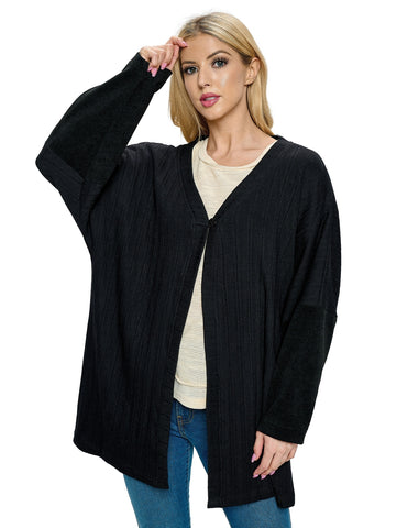 Cotton Over-Sized Sweater ~ Black