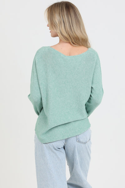 Italian V-Neck Sweater ~ Robin's Egg Blue