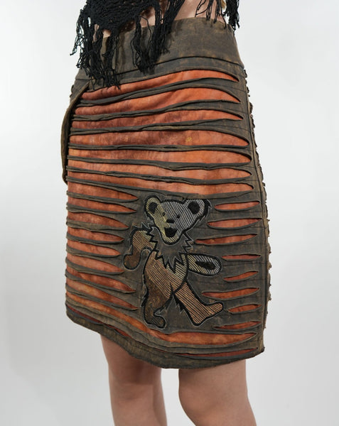Grateful Dead Dancing Bear Skirt ~ Rust
