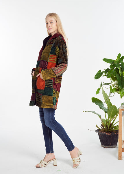 Patchwork Cotton Velvet Jacket