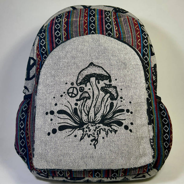 Cotton Backpack ~ Mushroom Motif