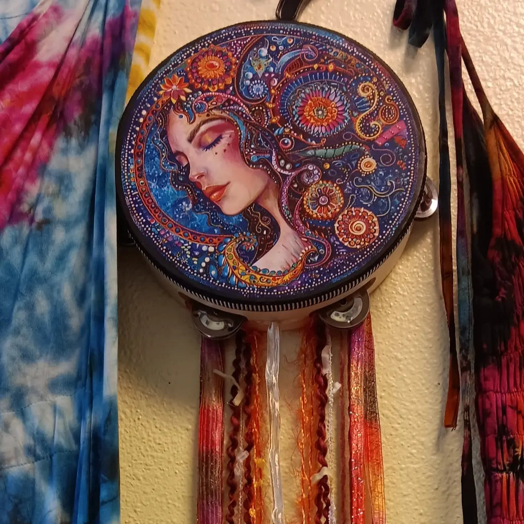 Tambourines with Printed Artwork & Tassels!