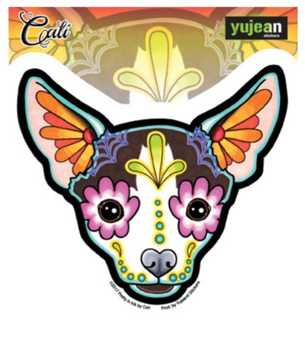 Sugar Skull Sticker ~ Chihuahua