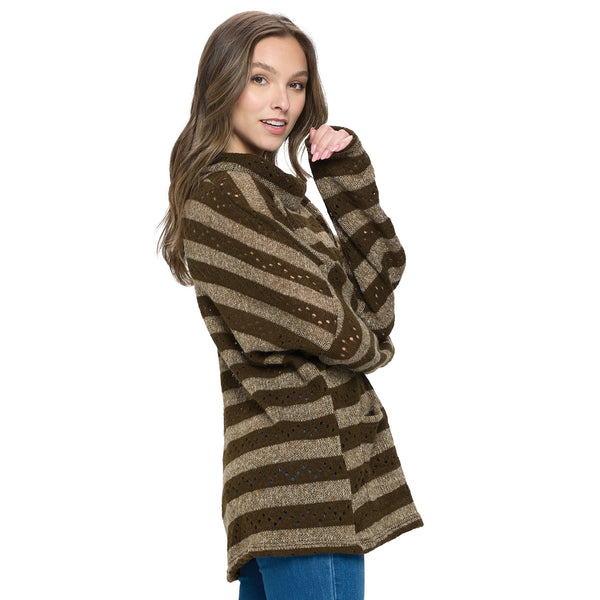 Brown Striped Sweater