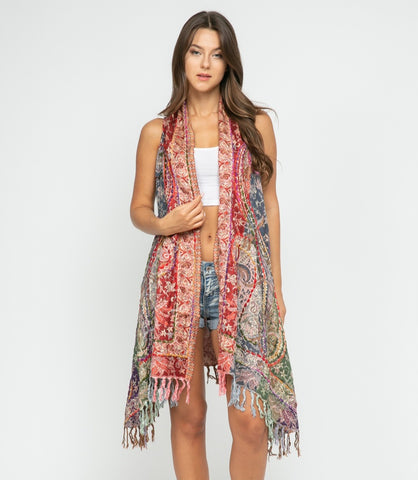 Gorgeous Embroidered Vest ~ Multicolored