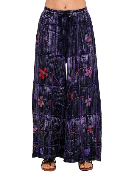 Tiered Cotton Pants ~ Purple