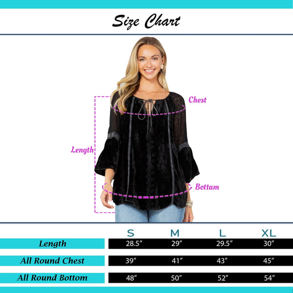 Velvet & Lace Blouse ~ Black