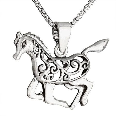 Sterling Silver Pendant ~ Galloping Horse