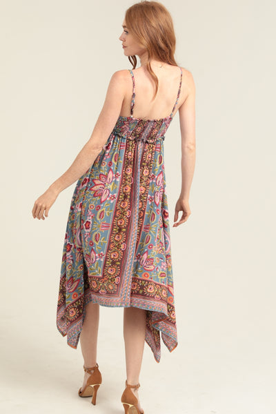 Beautiful Spaghetti Strap Dress ~ Floral Print