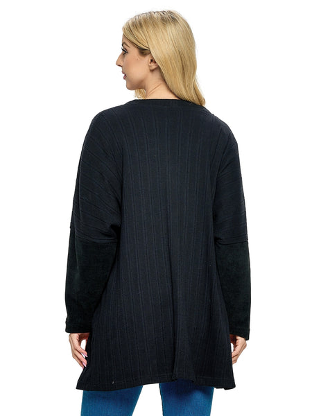 Cotton Over-Sized Sweater ~ Black