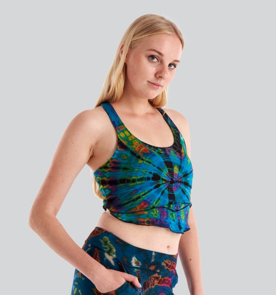 Tie-Dyed Lace Back Crop Top ~ Multiple Color Combos!