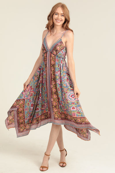 Beautiful Spaghetti Strap Dress ~ Floral Print