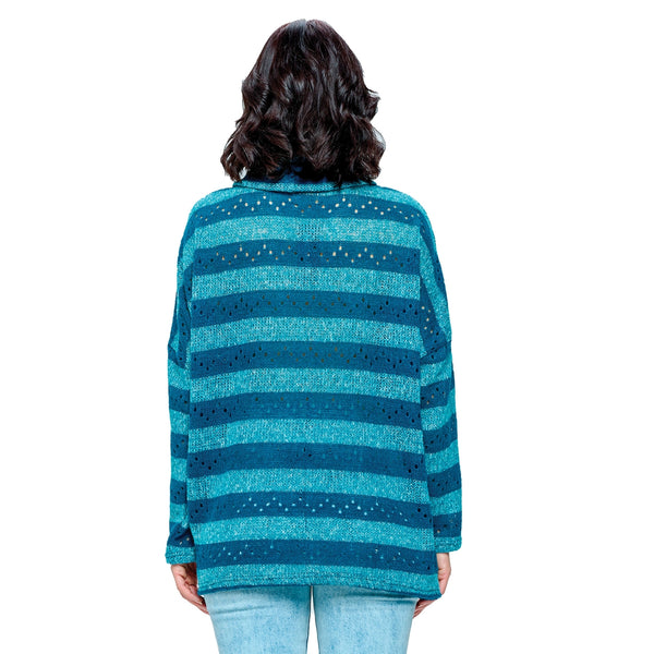 Turquoise Striped Sweater