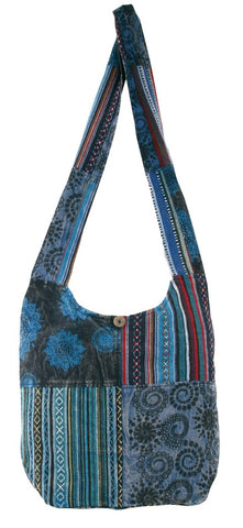 Patchwork Sling Bag ~ Blues
