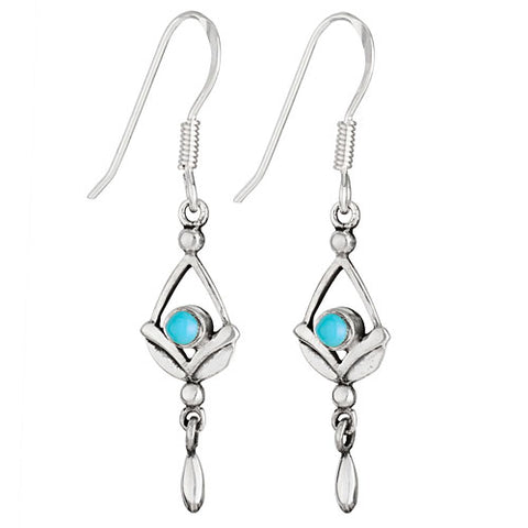 Sterling Silver Earrings ~ Turquoise Dangles