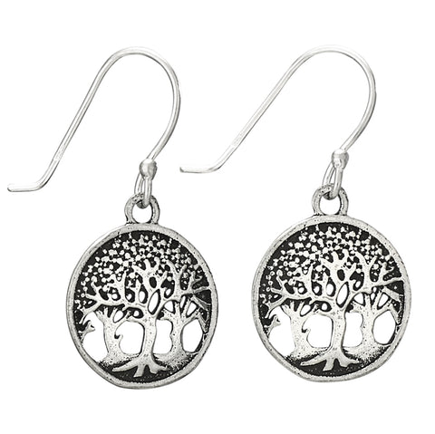 Sterling Silver Earrings ~ Three Trees