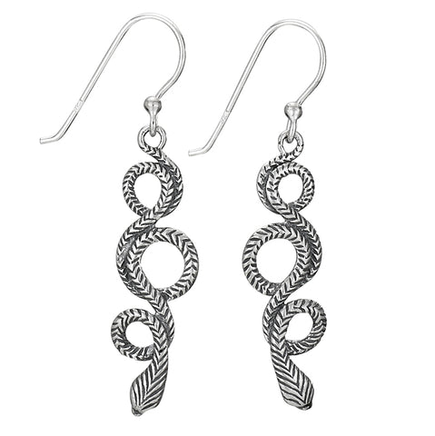 Sterling Silver Earrings ~ Snakes