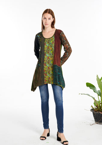 Patchwork Mushroom Cotton Knit Tunic ~ So Cool!