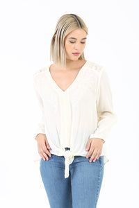 Beautiful Embroirdered Blouse ~ Antique White