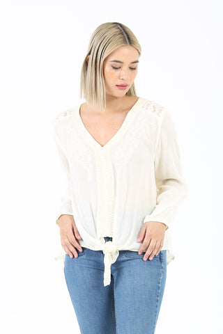 Beautiful Embroirdered Blouse ~ Antique White