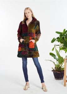 Patchwork Cotton Velvet Jacket