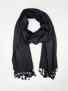Solid Color Pashmina ~ Black