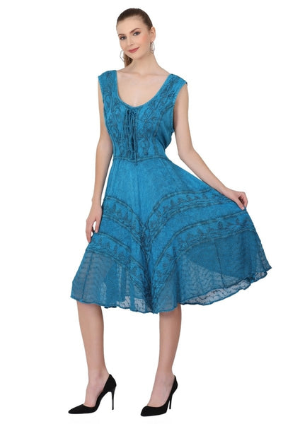 Lace-Up Bodice Dress ~ 2 Colors ~ 3 Sizes