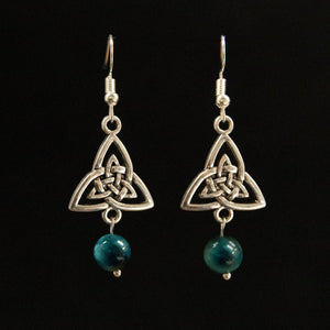 Celtic Knot & Stone Earrings