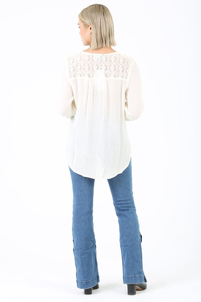 Beautiful Embroirdered Blouse ~ Antique White