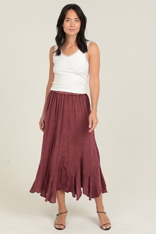 Lovely Midi Skirt ~ Brick Red