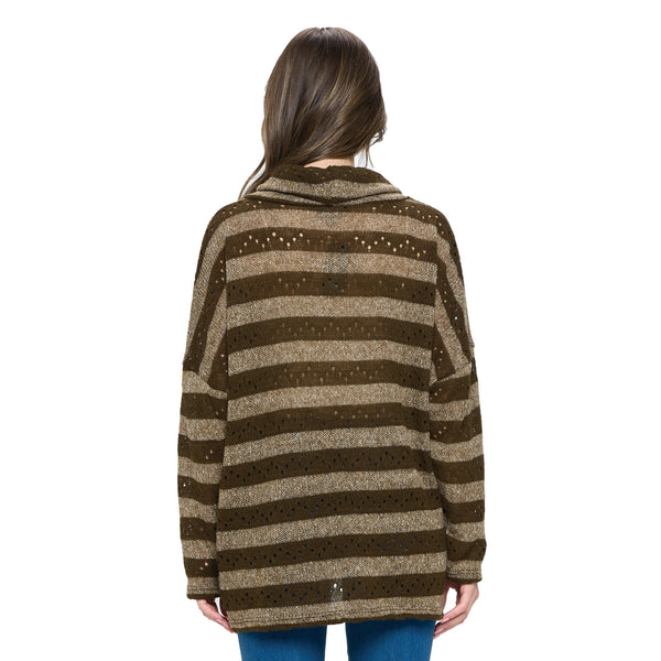 Brown Striped Sweater