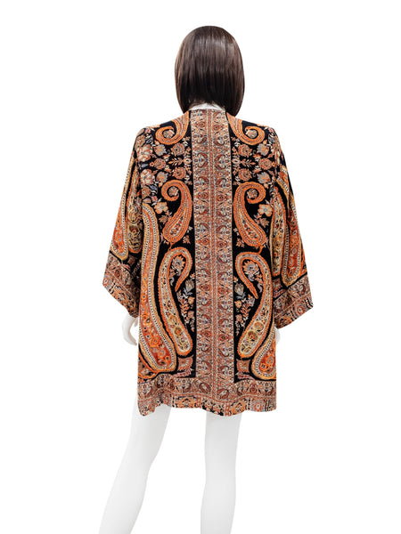 Embroirdered Tapestry Jacket ~ Rust