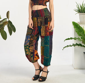 Patchwork Harem Pants ~ Cinnamon
