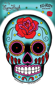 Rose Sugar Skull Sticker
