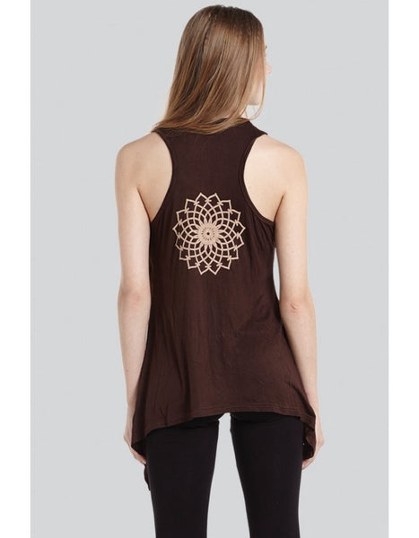 7 Chakra Tank Top with Hankie Hem ~ Multiple Colors