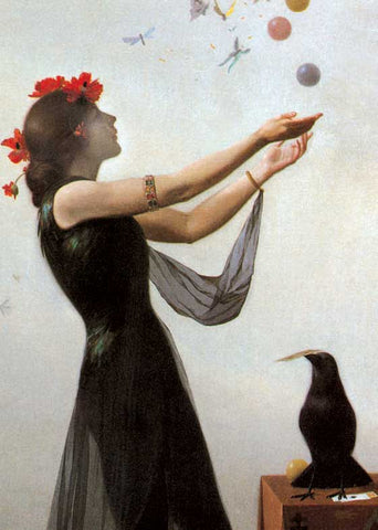 Art Print - Woman with Crow