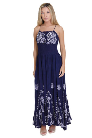 * SALE * Beautiful Batik Maxi Dress ~ Blue
