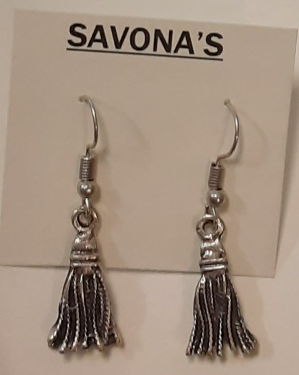 Turkish Earrings ~ Small Metal Tassels