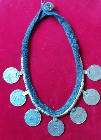 Vintage Tribal Necklace from Afghanistan ~ 7 Coins!