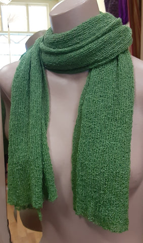 Nubby Knit Scarf - Green