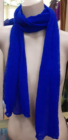 Nubby Knit Scarf - Royal Blue