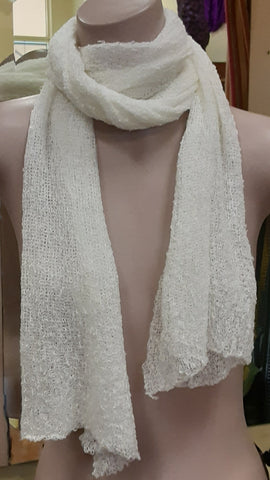 Nubby Knit Scarf - Off White