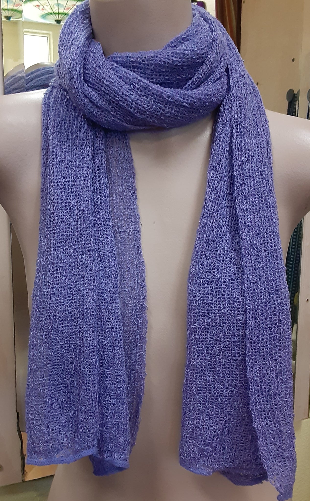 Nubby Knit Scarf - Periwinkle
